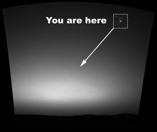 La Tierra vista desde Marte
